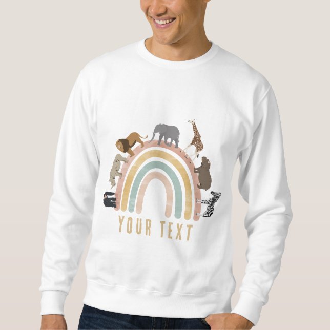 Rainbow Jungle Animals Sweatshirt (Vorderseite)