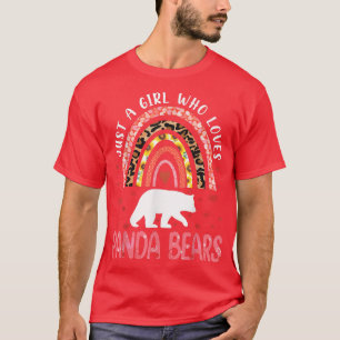 Rainbow Just a Girl, die Lieben Panda Bären Tiere T-Shirt
