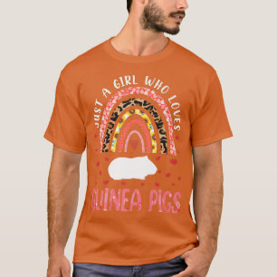 Rainbow Just A Girl Who Liebe Guinea Schweine T-Shirt