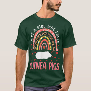 Rainbow Just A Girl Who Liebe Guinea Schweine T-Shirt