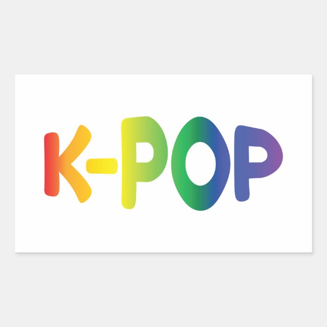 Rainbow K-Pop Ver 2 Aufkleber (Vorderseite)