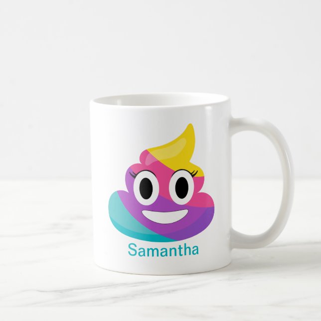 Rainbow Kackte Emoji-Tasse Kaffeetasse (Rechts)
