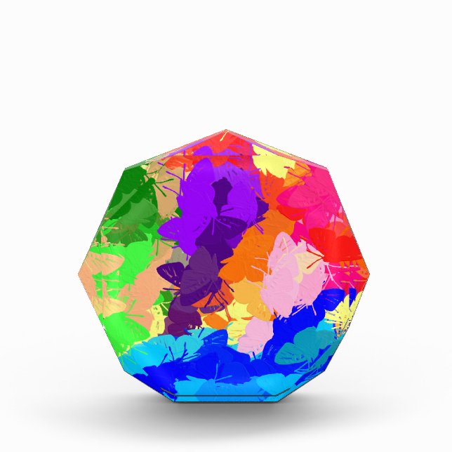 Rainbow Kaleidoscope Butterfliegen Fotoblock (Vorderseite)
