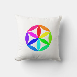 Rainbow Kaleidoscope Throw Pillow Kissen