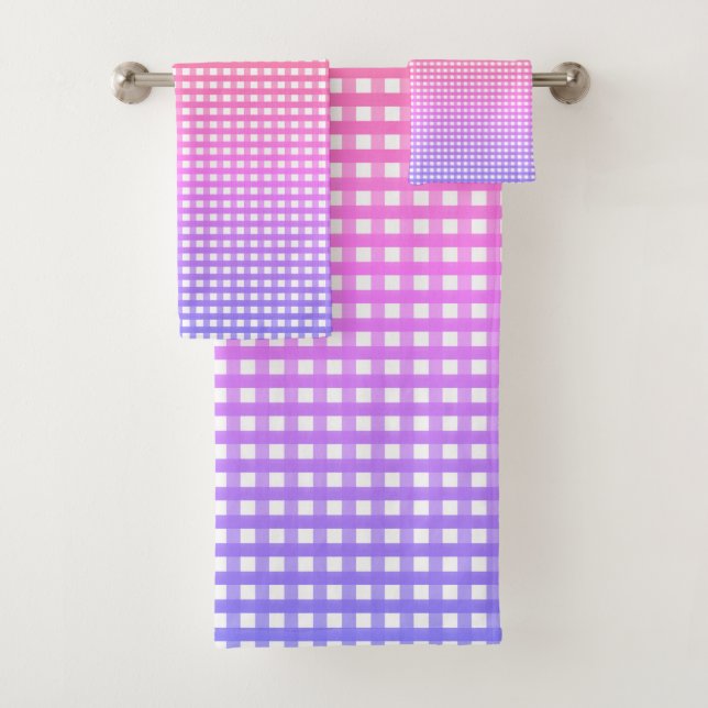 Rainbow Kariert Badhandtuch Set (Insitu)