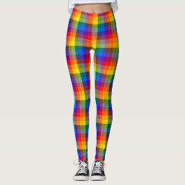 Rainbow Kariert Leggings