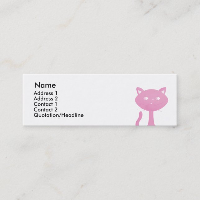 Rainbow-Kätzchen Mini Visitenkarte (Vorderseite)