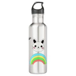 Rainbow-Katze Edelstahlflasche