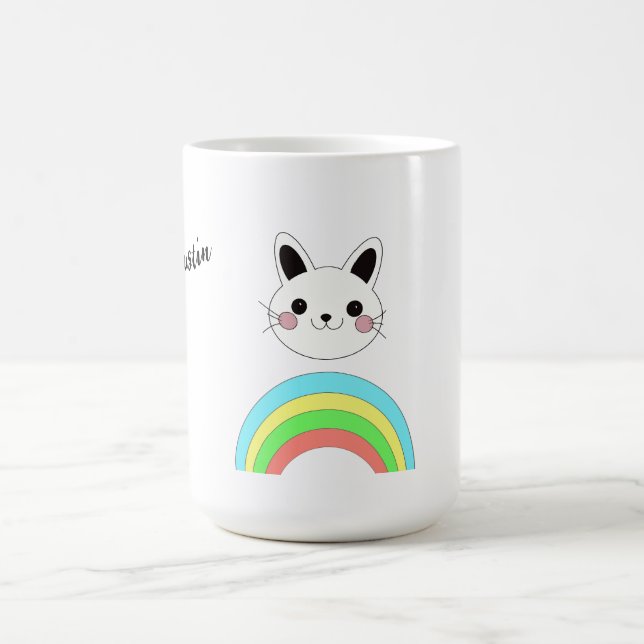 Rainbow-Katze Kaffeetasse (Mittel)