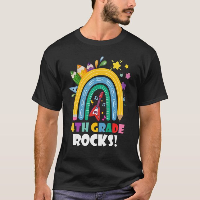 Rainbow Kids Girls lehren zurück T-Shirt (Vorderseite)