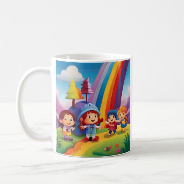 Rainbow Kids Klassische Tasse für fröhliche Sips (Links)
