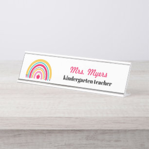 Rainbow Kindergarten Lehrer Schreibtischnamensplakette