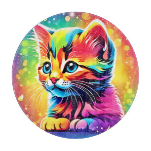 Rainbow Kitten Dream Schneidebrett