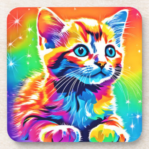 Rainbow Kitten Dreams Getränkeuntersetzer