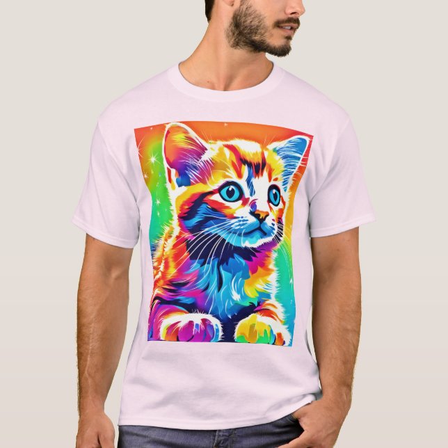 Rainbow Kitten Dreams T-Shirt (Vorderseite)