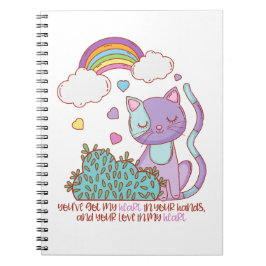 Rainbow Kitten Notizbuch + Zitat Notizblock