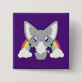 Rainbow Kitty Button