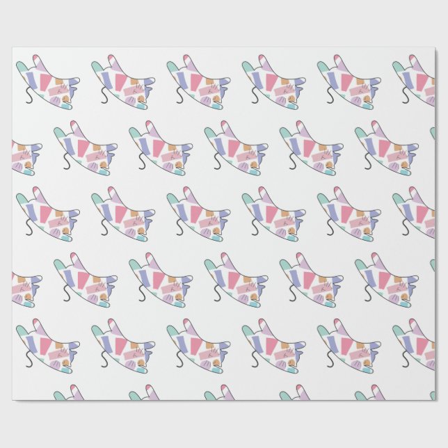 Rainbow Kitty Geschenkpapier (Flach)