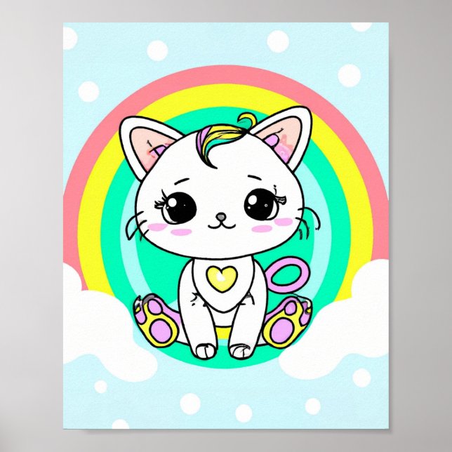 Rainbow-Kitty Poster (Vorne)