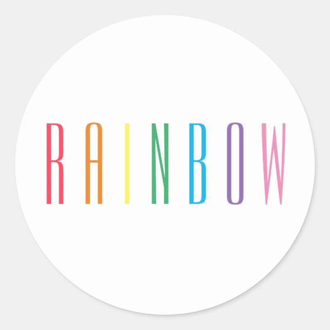 RAINBOW Kleine Round Stickers (Vorderseite)