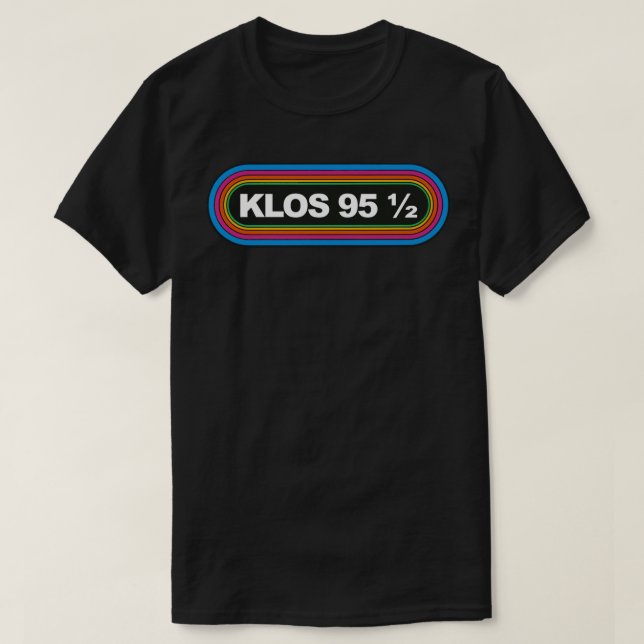 Rainbow KLOS 95 5 Los Angeles 1980s Retro Radio St T-Shirt (Design vorne)