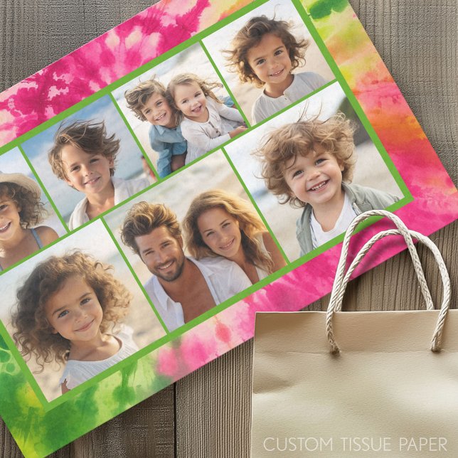 Rainbow Krawatte-Dye - 7 Fotomaterial - Vintages S Seidenpapier (Custom Photo Tissue Paper)