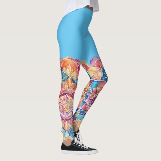 Rainbow Krawatte-Dye Mandala Leggings (Rechts)