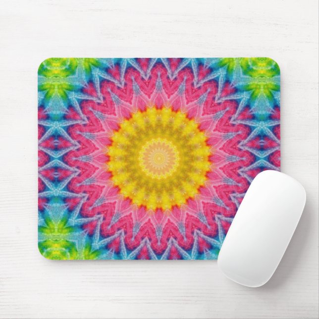 Rainbow-Krawatte-Dye Mandala mit dynamischer Symme Mousepad (Mit Mouse)