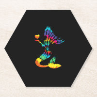 Rainbow Krawatte-Dye Mermaid Shirt in 60er 70er Re