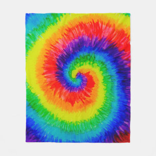 Rainbow-Krawatte-Dye-Swirl  Fleecedecke