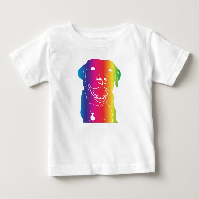 Rainbow Labrador! Baby T-shirt (Vorderseite)