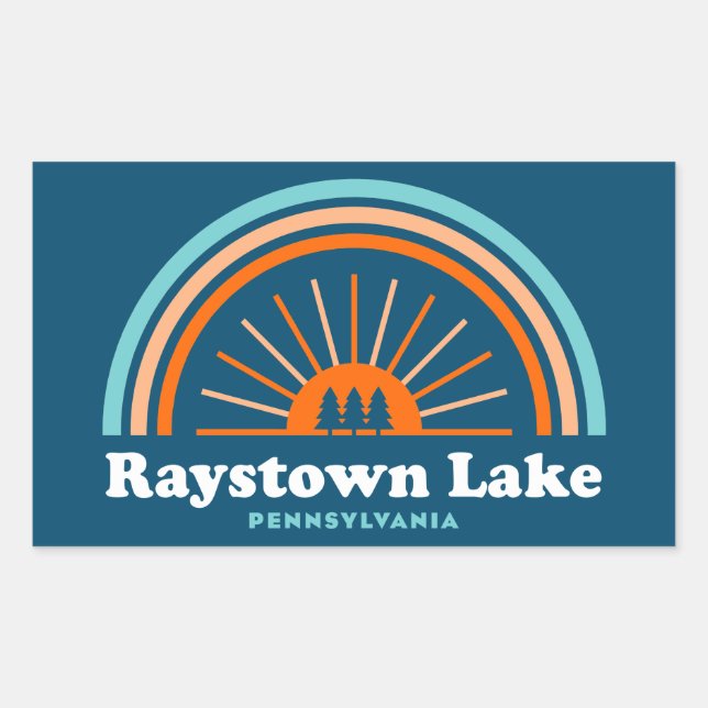 Rainbow Lake Pennsylvania Rechteckiger Aufkleber (Vorderseite)
