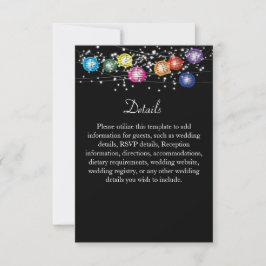 Rainbow Lanterns Lesbian Gay Wedding Details Schwa RSVP Karte