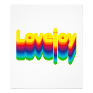 Rainbow Layers Lovejoy Name Label Fotodruck