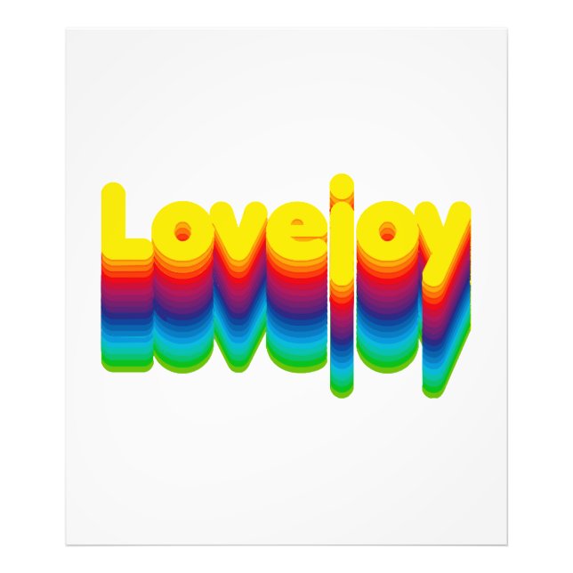 Rainbow Layers Lovejoy Name Label Fotodruck (Vorne)