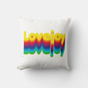 Rainbow Layers Lovejoy Name Label Kissen