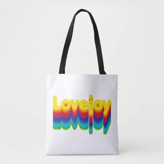 Rainbow Layers Lovejoy Name Label Tasche (Vorderseite)