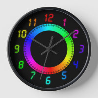 Rainbow LED Style Wall Clock