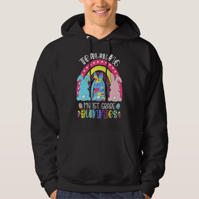 Rainbow lehren an meinem 1. Ostertag C Hoodie (Vorderseite)