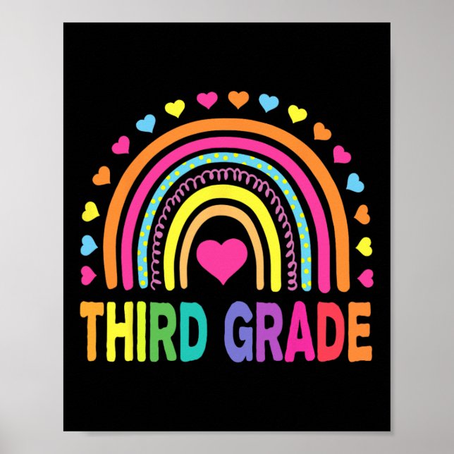 Rainbow-Lehrer der dritten Klasse Kinder bis zum S Poster (Vorne)