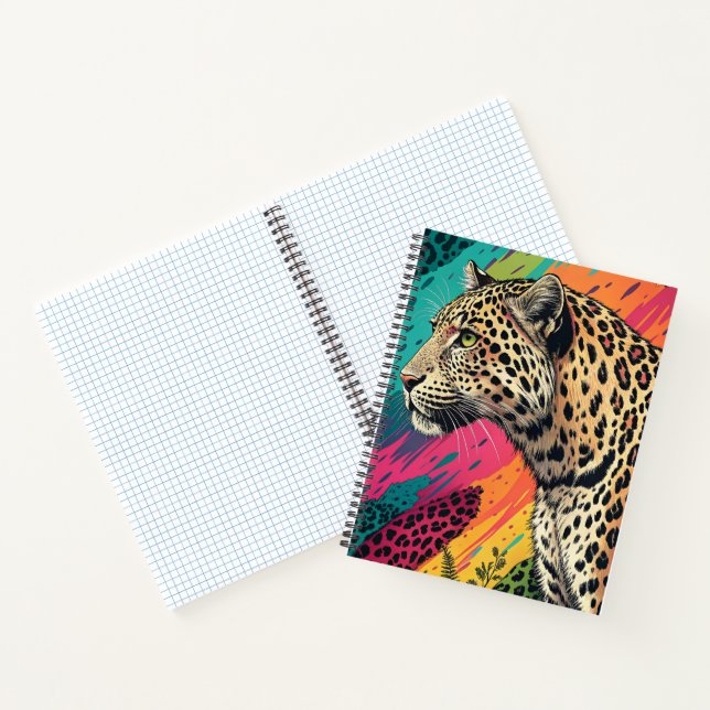 Rainbow Leopard Art Notebook Notizbuch (Innenseite)