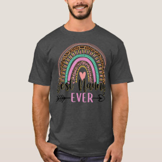 Rainbow Leopard Best Nanny Ever Mother's Day Mothe T-Shirt