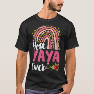 Rainbow Leopard Best Yaya Ever Mother Day Mother T-Shirt
