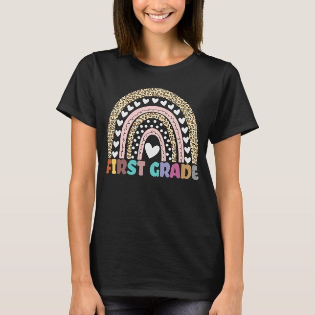 Rainbow Leopard Children Teacher Team T-Shirt (Vorderseite)
