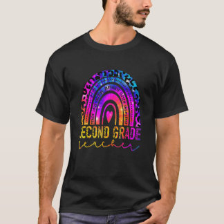 Rainbow Leopard Gefärbte Krawatte zurück T-Shirt