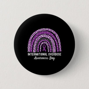 Rainbow Leopard International Overdose Awareness D Button