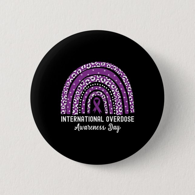 Rainbow Leopard International Overdose Awareness D Button (Vorderseite)