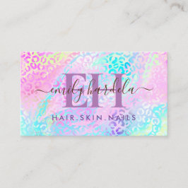 Rainbow Leopard Iridescent Beruflich Salon  Visitenkarte