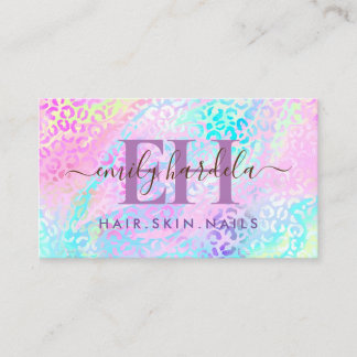 Rainbow Leopard Iridescent Beruflich Salon Visitenkarte