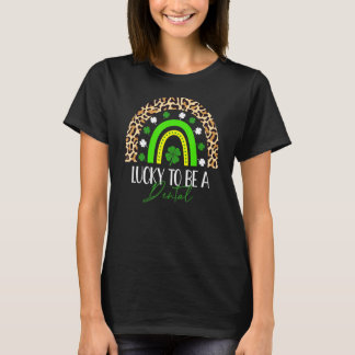 Rainbow Leopard Lucky zum Dental St Patrick's T-Shirt